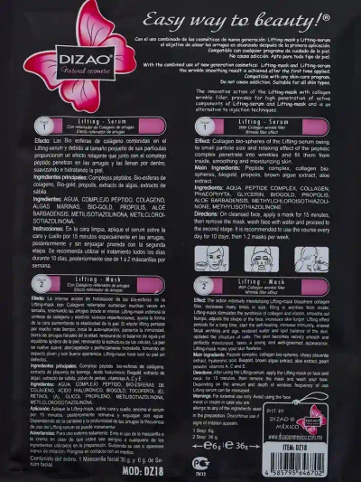 DIZAO - Sada séra a masky s kolagénom 6g + 36g x 10ks