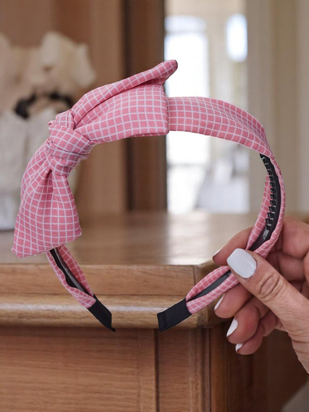 Royalfashion Čelenka s károvanou mašľou Gosia