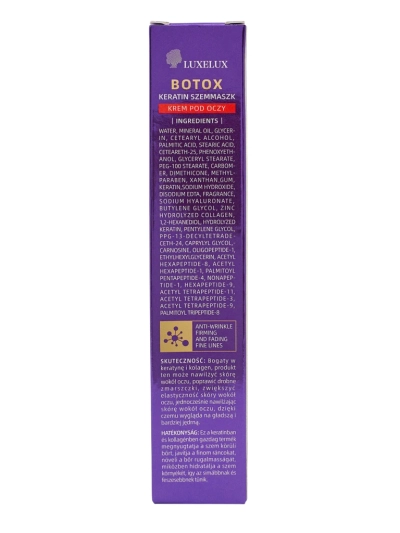 LUXELUX Hypnosia Očný krém Botox Keratín Kolagénum na oči
