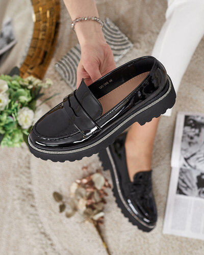 Royalfashion Dámske lakované mokasíny Deru