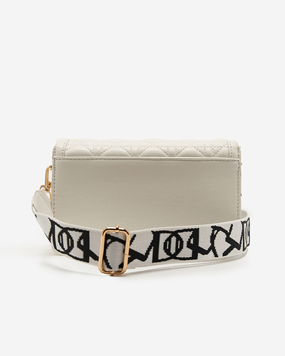 Dámska biela prešívaná malá kabelka - Doplnky