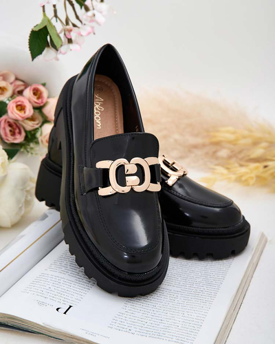 Royalfashion Dámske lakované mokasíny Bevevra