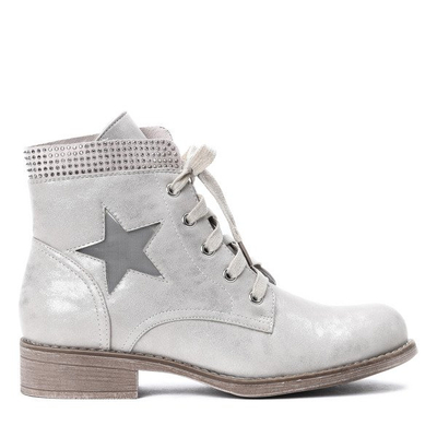 Złote workery z gwiazdką Kaia - Obuwie