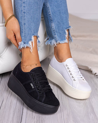 OUTLET Čierne športové tenisky na platforme Darru-Footwear