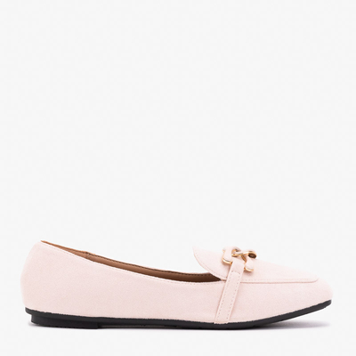 Dámske béžové mokasíny so zdobením Olly - Topánky