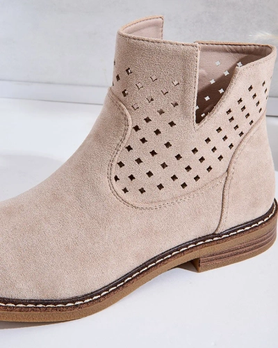 Royalfashion Svetlohnedé dámske čižmy Rito