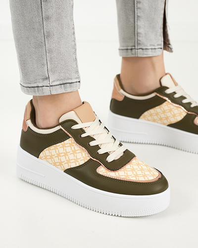 Zelená dámska športová obuv s potlačou Glou - Obuv