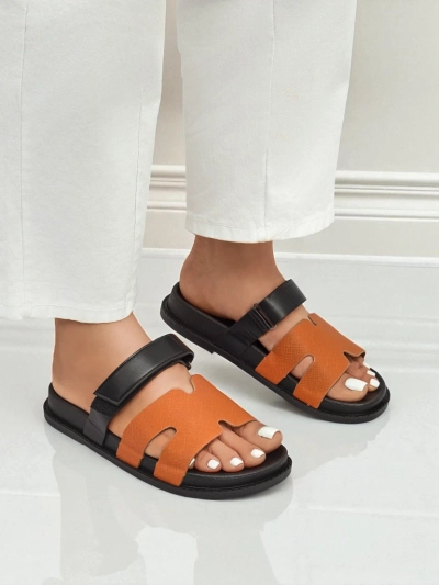 Royalfashion Dámske slip-on sandále z ekokože FlexiComfi