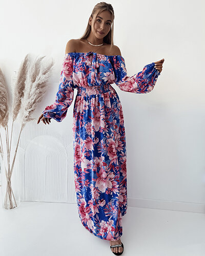 Royalfashion Dámske midi šaty s originálnym vzorom