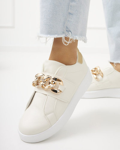 Krémové dámske nazúvacie športové topánky Derera - Obuv