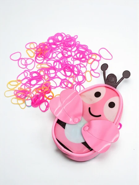 Royalfashion Večbarvne silikonske gumice za lase Pszczółka