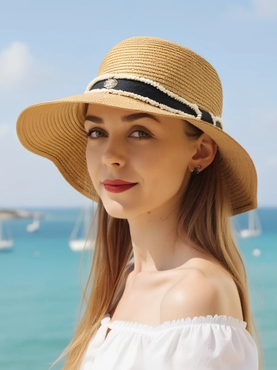 Royalfashion Dámsky slamený klobúk Sunny Meadow