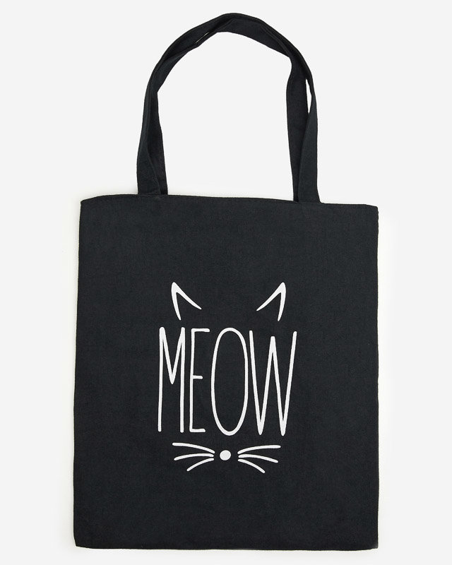 Čierna látková taška s nápisom - Doplnky