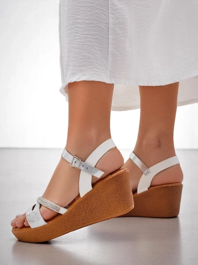 Royalfashion Dámske wedges sandále s kryštálikmi a trblietkami Eclat