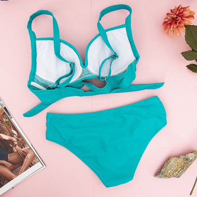 Dámske tyrkysové dvojdielne plavky - Spodná bielizeň