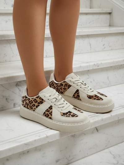 Royalfashion Dámske športové tenisky s leopardím vzorom Big Cat
