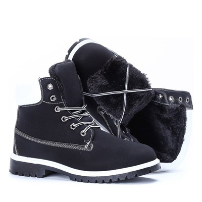 Čierne zateplené topánky Sabina - Obuv