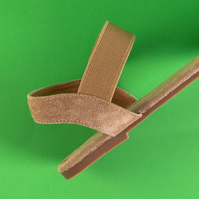 Hnedé dámske ekologicky semišové sandále Sprandu - Obuv