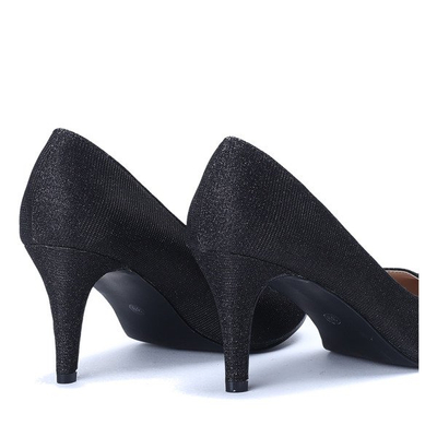 Czarne czółenka brokatowe Marija - Obuwie