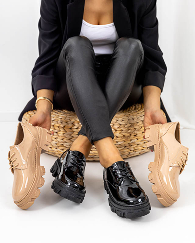 Dámske čierne lakované topánky Binotsi - Obuv