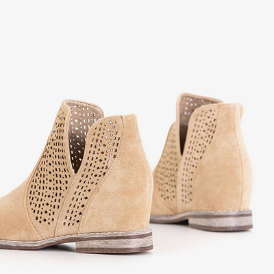 Hnedé členkové topánky a'la kovbojské topánky Besiks- Obuv