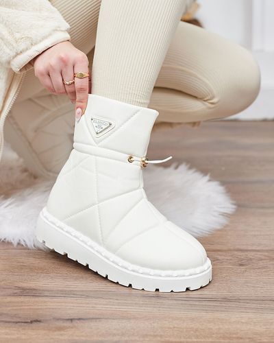 Royalfashion Biele dámske čižmy a'la snow boots Oterika