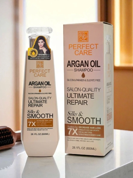Argento Arganio Silky & Smooth šampon s keratinom in vitaminoma E+B5 (800 ml)
