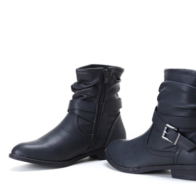 Czarne botki Lia - Obuwie