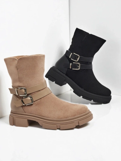 Visoki ženski gležnarji iz eko semiša Callire