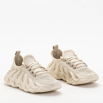 Dámska športová obuv béžovej farby s unikátnou podrážkou Octapiso - Obuv