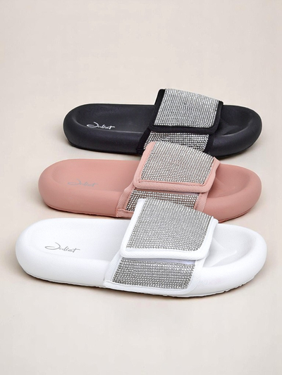 Royalfashion Ženski natikači s ploskim podplatom Sparkle Step