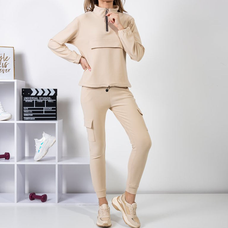 Dámska béžová športová súprava - Oblečenie