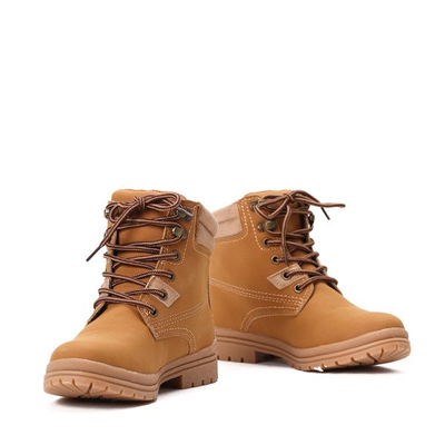 Karmelowe nieocieplane trapery Kiki - Obuwie