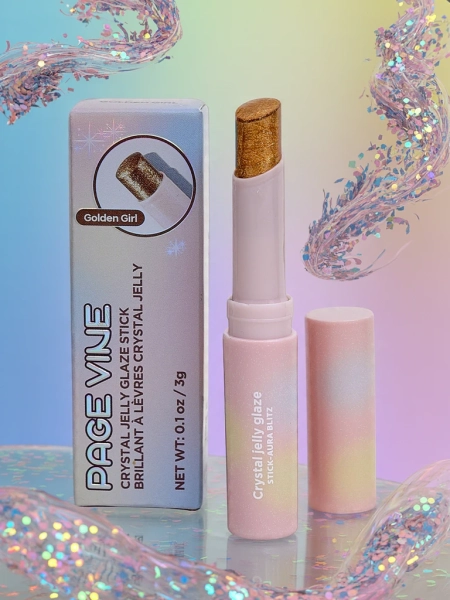 Trblietavý rúž na pery v odtieni Golden Girl