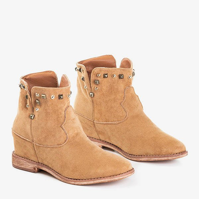 Hnedé topánky s zakrytým klinom Bruneo - Obuv