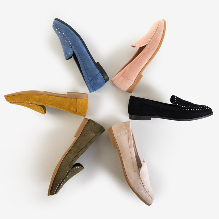 Dámske béžové mokasíny s tryskami Iliana - Obuv