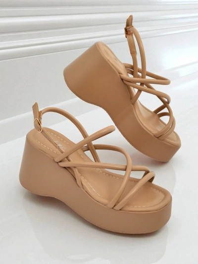 Royalfashion Ženski sandali s polno peto Skyline Straps