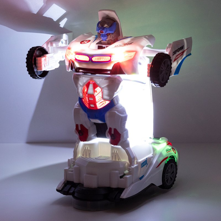 Biele svietiace auto - Hračky