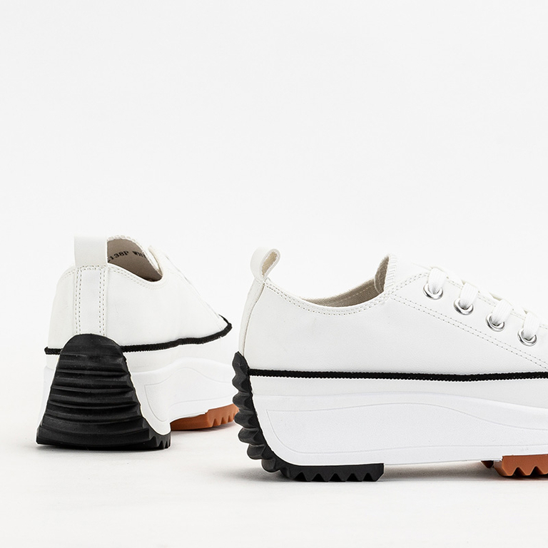 OUTLET Dámske biele tenisky na platforme Treminso - Obuv