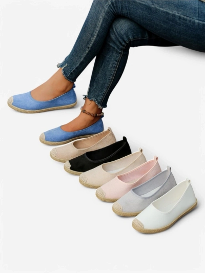 Royalfashion Dámske ekologické semišové espadrilky Aroles