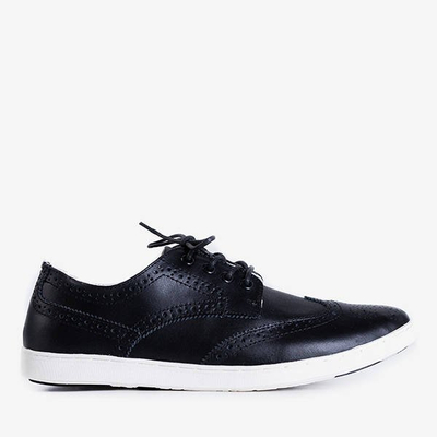 Pánske čierne kožené tenisky Sigillo - Obuv