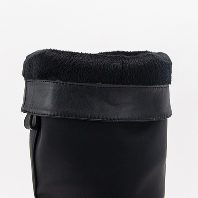 Čierne dámske čižmy pod kolená filusio - topánky