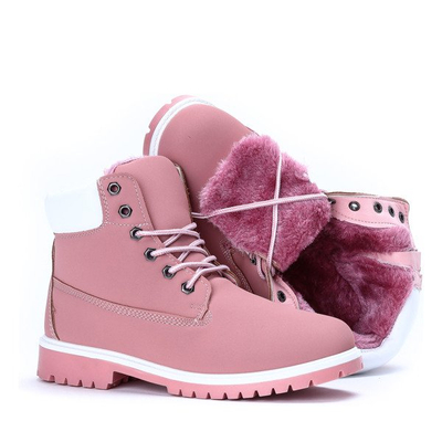 Ocieplane trapery w kolorze różowym Moni - Obuwie