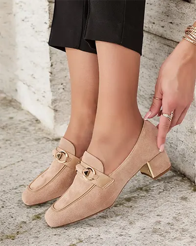 Royalfashion Elegantné dámske mokasíny na nízkom podpätku Orino