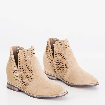 Hnedé členkové topánky a'la kovbojské topánky Besiks- Obuv