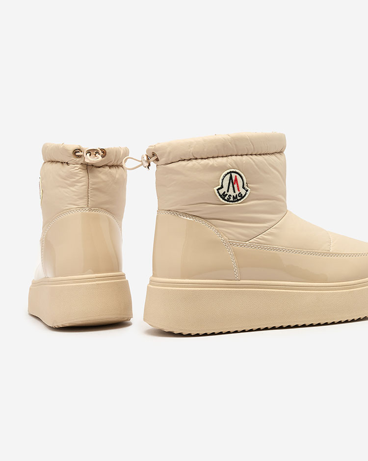 Royalfashion Dámske snehové čižmy v béžovej farbe Ademra