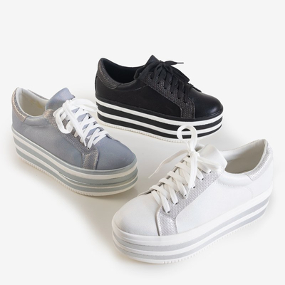 Dámska biela športová obuv na hrubej platforme Jemima - Obuv