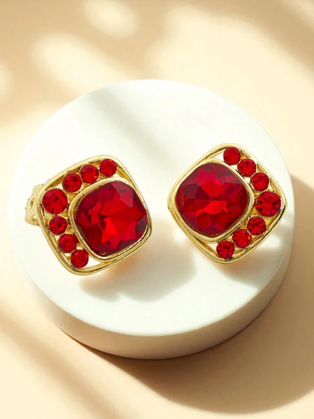 Royalfashion Dámske náušnice s kryštálmi a zirkónmi na klip