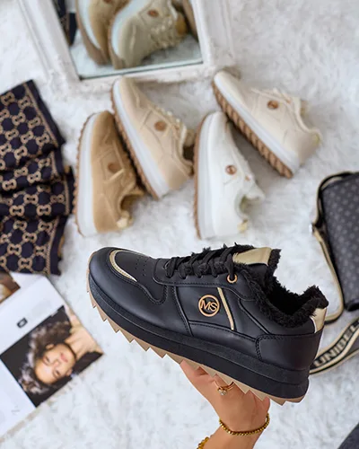 Royalfashion Zateplené dámske tenisky s kožušinou Boris