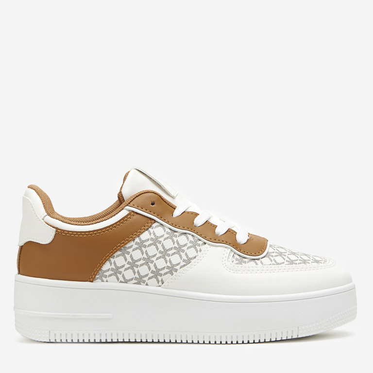 Dámske biele športové topánky s potlačou Glou - Obuv